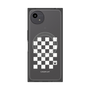 プレミアムスクエアケース with SnapMag［ Racing checkered flag White - レーシングチェッカーフラッグ ホワイト ］