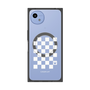 プレミアムスクエアケース with SnapMag［ Racing checkered flag White - レーシングチェッカーフラッグ ホワイト ］