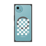 プレミアムスクエアケース with SnapMag［ Racing checkered flag White - レーシングチェッカーフラッグ ホワイト ］