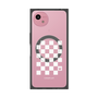 プレミアムスクエアケース with SnapMag［ Racing checkered flag White - レーシングチェッカーフラッグ ホワイト ］