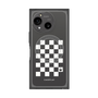 プレミアムスクエアケース with SnapMag［ Racing checkered flag White - レーシングチェッカーフラッグ ホワイト ］