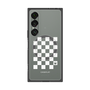 プレミアムスクエアケース with SnapMag［ Racing checkered flag White - レーシングチェッカーフラッグ ホワイト ］