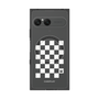 プレミアムスクエアケース with SnapMag［ Racing checkered flag White - レーシングチェッカーフラッグ ホワイト ］