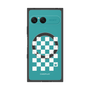 プレミアムスクエアケース with SnapMag［ Racing checkered flag White - レーシングチェッカーフラッグ ホワイト ］
