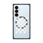 プレミアムスクエアケース with SnapMag［ Racing checkered flag White - レーシングチェッカーフラッグ ホワイト ］