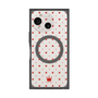 プレミアムスクエアケース with SnapMag［ CASEPLAY Crown dots Red - ケースプレイ・クラウン・ドッツ レッド ］