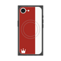 プレミアムスクエアケース with SnapMag［ CASEPLAY Bi-Colors Red & White - ケースプレイ・バイカラー レッド＆ホワイト ］