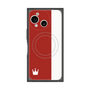 プレミアムスクエアケース with SnapMag［ CASEPLAY Bi-Colors Red & White - ケースプレイ・バイカラー レッド＆ホワイト ］