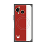 プレミアムスクエアケース with SnapMag［ CASEPLAY Bi-Colors Red & White - ケースプレイ・バイカラー レッド＆ホワイト ］
