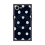 プレミアムスクエアケース with SnapMag［ 水彩ドット・レトロカラー - Navy ］