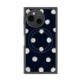 プレミアムスクエアケース with SnapMag［ 水彩ドット・レトロカラー - Navy ］