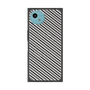 プレミアムスクエアケース with SnapMag［ Small Stripe - Gray × Black ］
