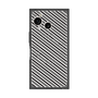 プレミアムスクエアケース with SnapMag［ Small Stripe - Gray × Black ］