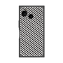プレミアムスクエアケース with SnapMag［ Small Stripe - Gray × Black ］