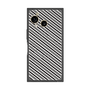 プレミアムスクエアケース with SnapMag［ Small Stripe - Gray × Black ］