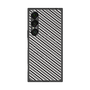 プレミアムスクエアケース with SnapMag［ Small Stripe - Gray × Black ］