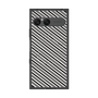 プレミアムスクエアケース with SnapMag［ Small Stripe - Gray × Black ］