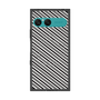 プレミアムスクエアケース with SnapMag［ Small Stripe - Gray × Black ］