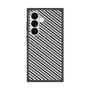 プレミアムスクエアケース with SnapMag［ Small Stripe - Gray × Black ］