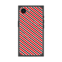 プレミアムスクエアケース with SnapMag［ Small Stripe - Red × Black ］