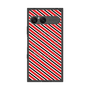 プレミアムスクエアケース with SnapMag［ Small Stripe - Red × Black ］