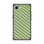 プレミアムスクエアケース with SnapMag［ Small Stripe - Green × Orange ］
