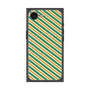 プレミアムスクエアケース with SnapMag［ Small Stripe - Green × Orange ］