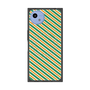プレミアムスクエアケース with SnapMag［ Small Stripe - Green × Orange ］