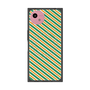 プレミアムスクエアケース with SnapMag［ Small Stripe - Green × Orange ］