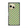プレミアムスクエアケース with SnapMag［ Small Stripe - Green × Orange ］