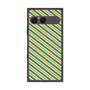 プレミアムスクエアケース with SnapMag［ Small Stripe - Green × Orange ］