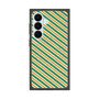 プレミアムスクエアケース with SnapMag［ Small Stripe - Green × Orange ］