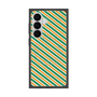 プレミアムスクエアケース with SnapMag［ Small Stripe - Green × Orange ］
