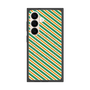 プレミアムスクエアケース with SnapMag［ Small Stripe - Green × Orange ］