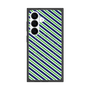 プレミアムスクエアケース with SnapMag［ Small Stripe - Navy × Green ］