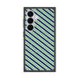 プレミアムスクエアケース with SnapMag［ Small Stripe - Navy × Green ］
