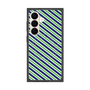 プレミアムスクエアケース with SnapMag［ Small Stripe - Navy × Green ］