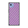 プレミアムスクエアケース with SnapMag［ Small Stripe - Purple × Pink ］