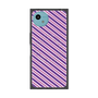 プレミアムスクエアケース with SnapMag［ Small Stripe - Purple × Pink ］