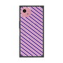 プレミアムスクエアケース with SnapMag［ Small Stripe - Purple × Pink ］