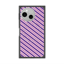 プレミアムスクエアケース with SnapMag［ Small Stripe - Purple × Pink ］