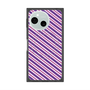 プレミアムスクエアケース with SnapMag［ Small Stripe - Purple × Pink ］