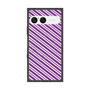 プレミアムスクエアケース with SnapMag［ Small Stripe - Purple × Pink ］