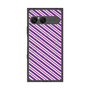 プレミアムスクエアケース with SnapMag［ Small Stripe - Purple × Pink ］