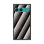 プレミアムスクエアケース with SnapMag［ Middle Stripe - Black ］