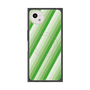 プレミアムスクエアケース with SnapMag［ Middle Stripe - Green ］