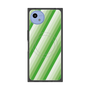 プレミアムスクエアケース with SnapMag［ Middle Stripe - Green ］
