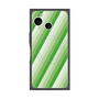 プレミアムスクエアケース with SnapMag［ Middle Stripe - Green ］