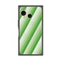 プレミアムスクエアケース with SnapMag［ Middle Stripe - Green ］