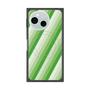 プレミアムスクエアケース with SnapMag［ Middle Stripe - Green ］